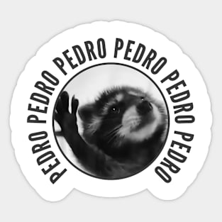 pedro raccoon Sticker